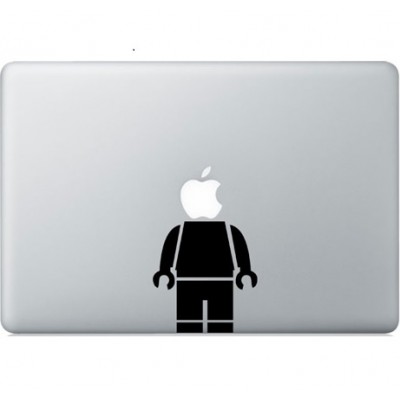 Legomannetje Macbook Sticker Zwarte Stickers